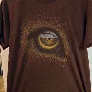 Shirtwoot size L brown with cat eye